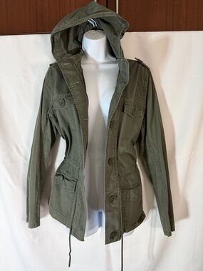 New Look Olive Green Hooded Utility Jacket - Women's